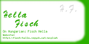 hella fisch business card